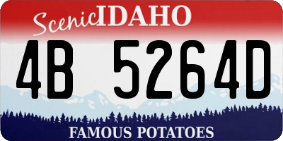 ID license plate 4B5264D