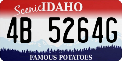 ID license plate 4B5264G