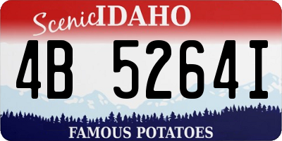 ID license plate 4B5264I