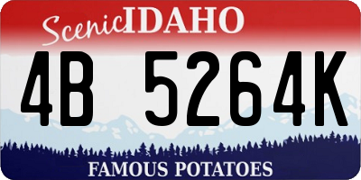 ID license plate 4B5264K