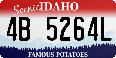 ID license plate 4B5264L