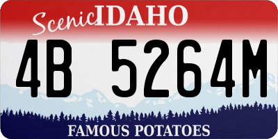 ID license plate 4B5264M