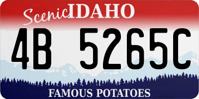 ID license plate 4B5265C