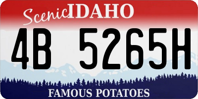 ID license plate 4B5265H