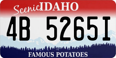 ID license plate 4B5265I