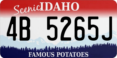 ID license plate 4B5265J