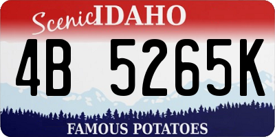ID license plate 4B5265K