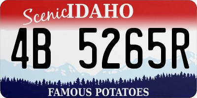 ID license plate 4B5265R