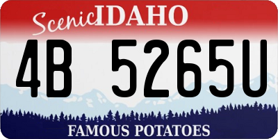 ID license plate 4B5265U