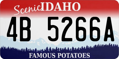 ID license plate 4B5266A