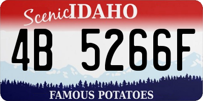 ID license plate 4B5266F