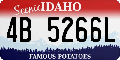 ID license plate 4B5266L