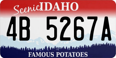 ID license plate 4B5267A