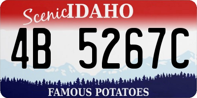 ID license plate 4B5267C