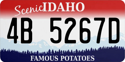 ID license plate 4B5267D