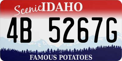 ID license plate 4B5267G