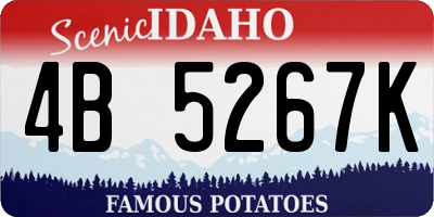 ID license plate 4B5267K