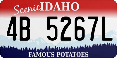ID license plate 4B5267L