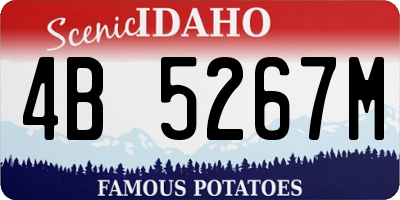 ID license plate 4B5267M