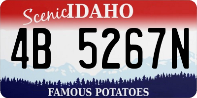 ID license plate 4B5267N