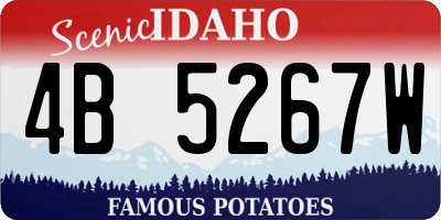 ID license plate 4B5267W