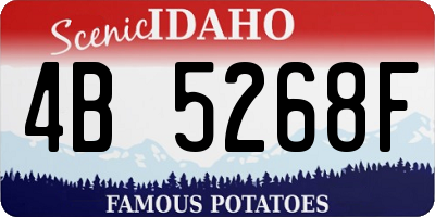 ID license plate 4B5268F