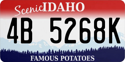ID license plate 4B5268K
