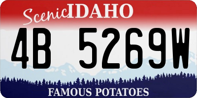 ID license plate 4B5269W