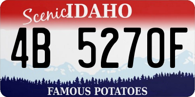 ID license plate 4B5270F