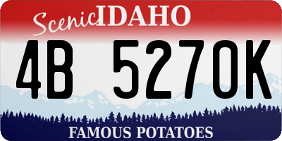 ID license plate 4B5270K