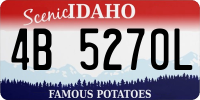 ID license plate 4B5270L