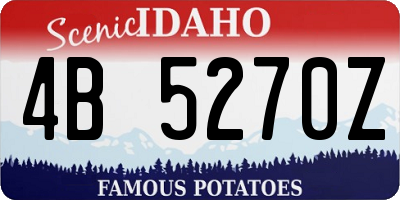 ID license plate 4B5270Z