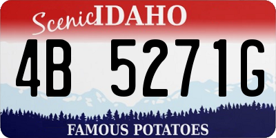 ID license plate 4B5271G