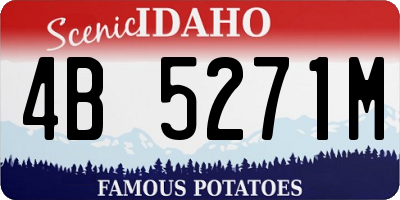 ID license plate 4B5271M