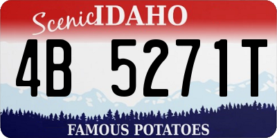 ID license plate 4B5271T