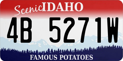ID license plate 4B5271W