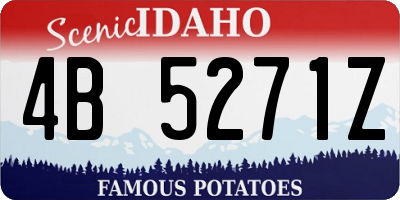 ID license plate 4B5271Z