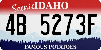 ID license plate 4B5273F