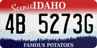 ID license plate 4B5273G