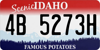 ID license plate 4B5273H