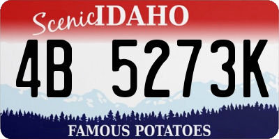 ID license plate 4B5273K