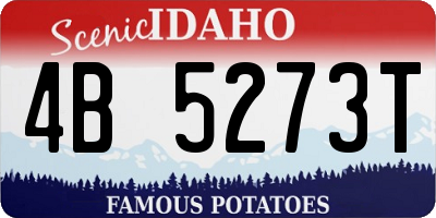ID license plate 4B5273T