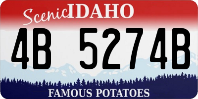 ID license plate 4B5274B