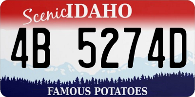 ID license plate 4B5274D