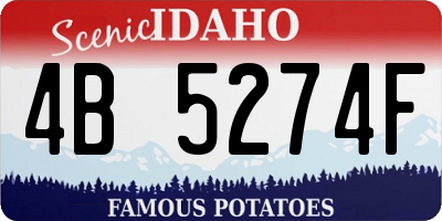 ID license plate 4B5274F