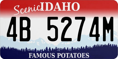 ID license plate 4B5274M
