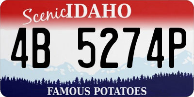 ID license plate 4B5274P