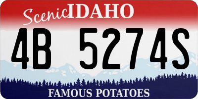 ID license plate 4B5274S
