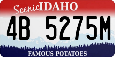 ID license plate 4B5275M