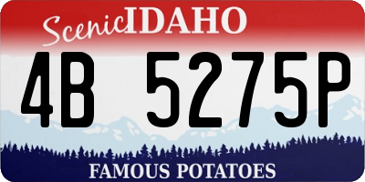 ID license plate 4B5275P